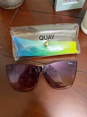 Quay Australia Translucent Purple Gradient Sunglasses